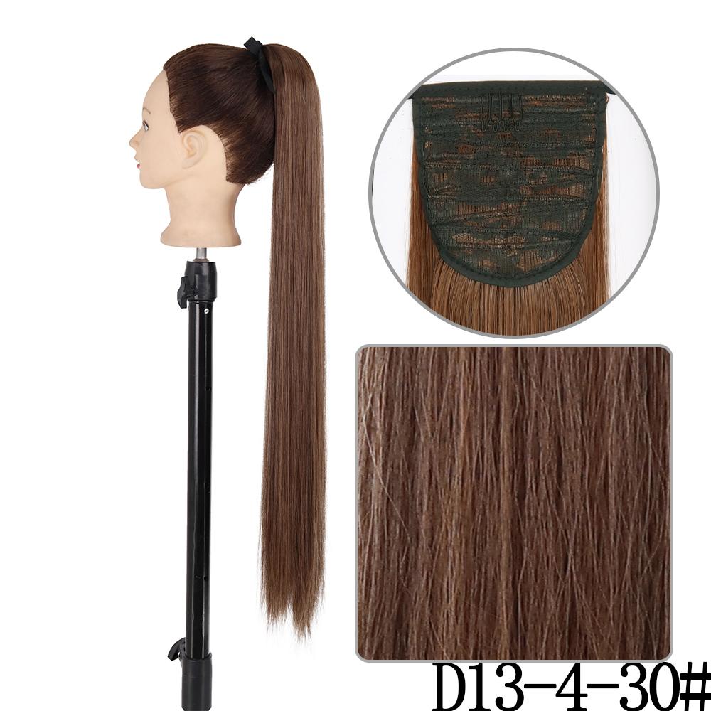 MISS WIG Synthetic 22 Inch Women Ribbons Long Straight Ponytail Hair Extensions Heat Resistant Ponytail Extensions for Women