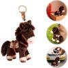 Jahr des Pferdes 2026 Schlüsselanhänger, Plüsch-Pferde-Schlüsselanhänger, Plüsch-Pony-Taschenanhänger und Schlüsselanhänger, Tier-Maskottchen Pferde Hängendes Ornament Glücklich für das Frühlingsfest