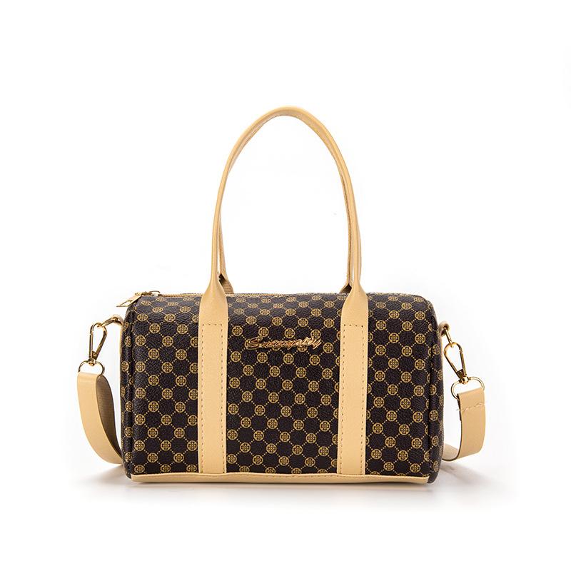 Women's Bag Autumn New Fashion Simple Handbag Letter Decoration Polka Dot Shoulder Bag One Piece