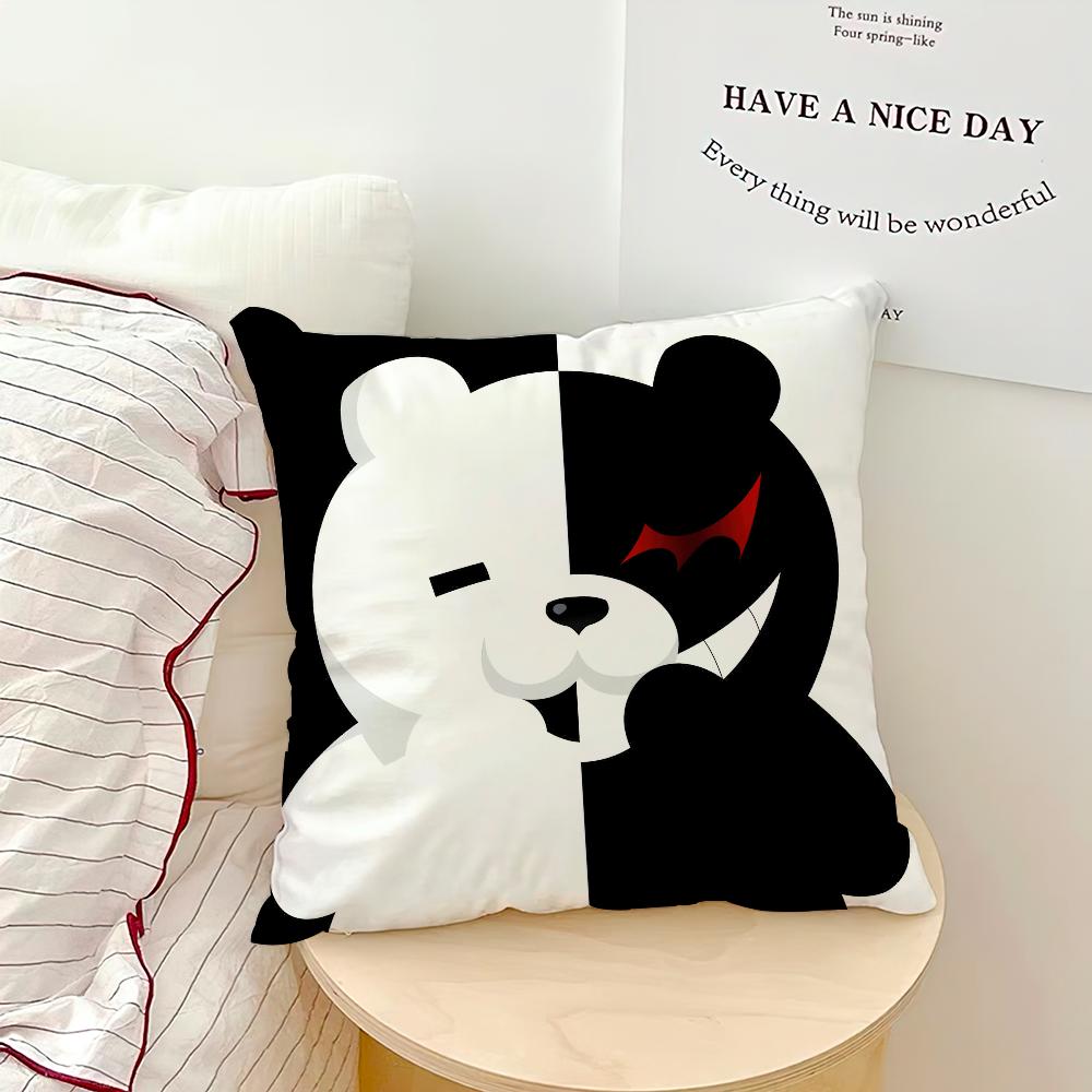 Game D-danganronpa Cool bear cushion cover Pillow Case Pillowcase Soft Skin Friendly & Comfortable with a Hidden Zipper