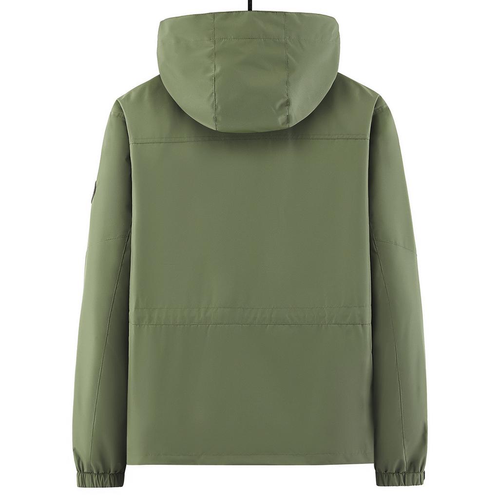 Spring and Autumn Thin Men's Outdoor Loose Large Size Multi-Pocket Jacket Men's Windproof Waterproof Jacket