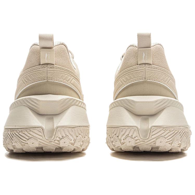 Li Ning Synthetic Leather Cow Split Leather CRC Sports Comfortable Wear-Resistant Breathable Low-Top Casual Shoes Unisex Casual Shoes AZGV175-8