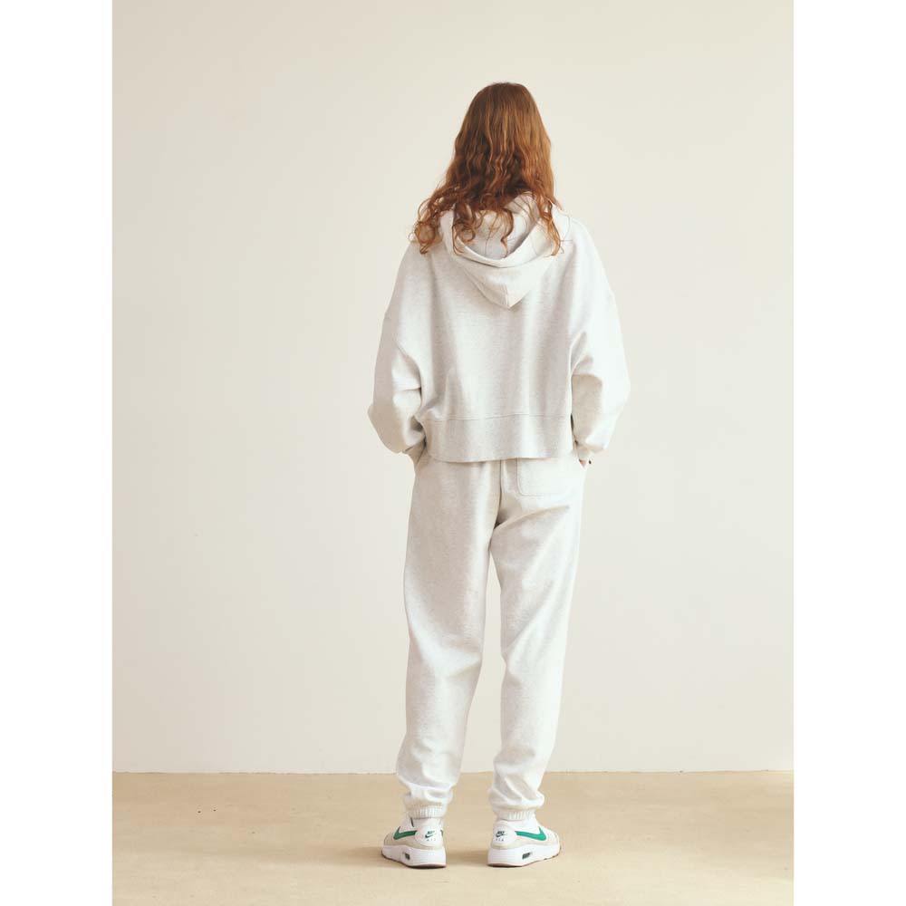 THE GREEN LAB Essential Jogger Pants [White Melange/Black]