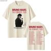Bruno Mars The Romantic Tour T-Shirt für Herren Damen Hiphop Streetwear Oversized Tops Baumwoll-T-Shirt BM5