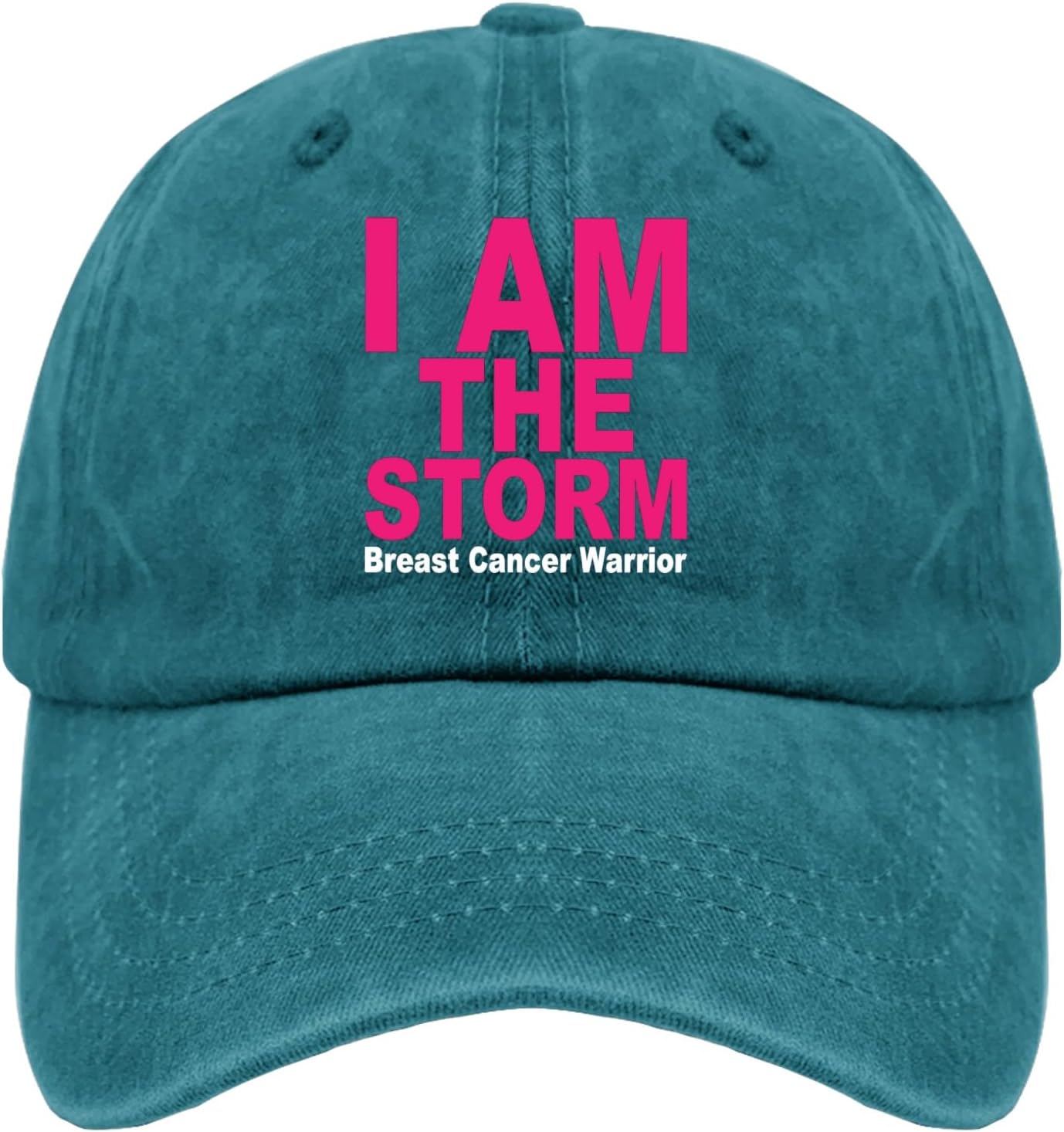 

I Am The Storm Breast Cancer Warrior Baseball Cap Polyester Casual Sun Protection Adjustable Hat One Size