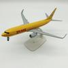 DHL Airways 20cm B737 Diecast Alloy Airplane With Wheel & Stand Aircraft Model Collection Display Aviation Enthusiast Gift