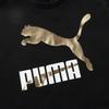 Puma Contrast Color Logo Crew Neck Sweatshirt Women Tops Black 531382-51