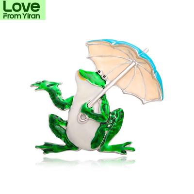 Enamel Catch Pets Frog Brooches For Women And Men Cute Animal Insect Party Casual Brooch Pins Jewelry Gifts 3 Colors
