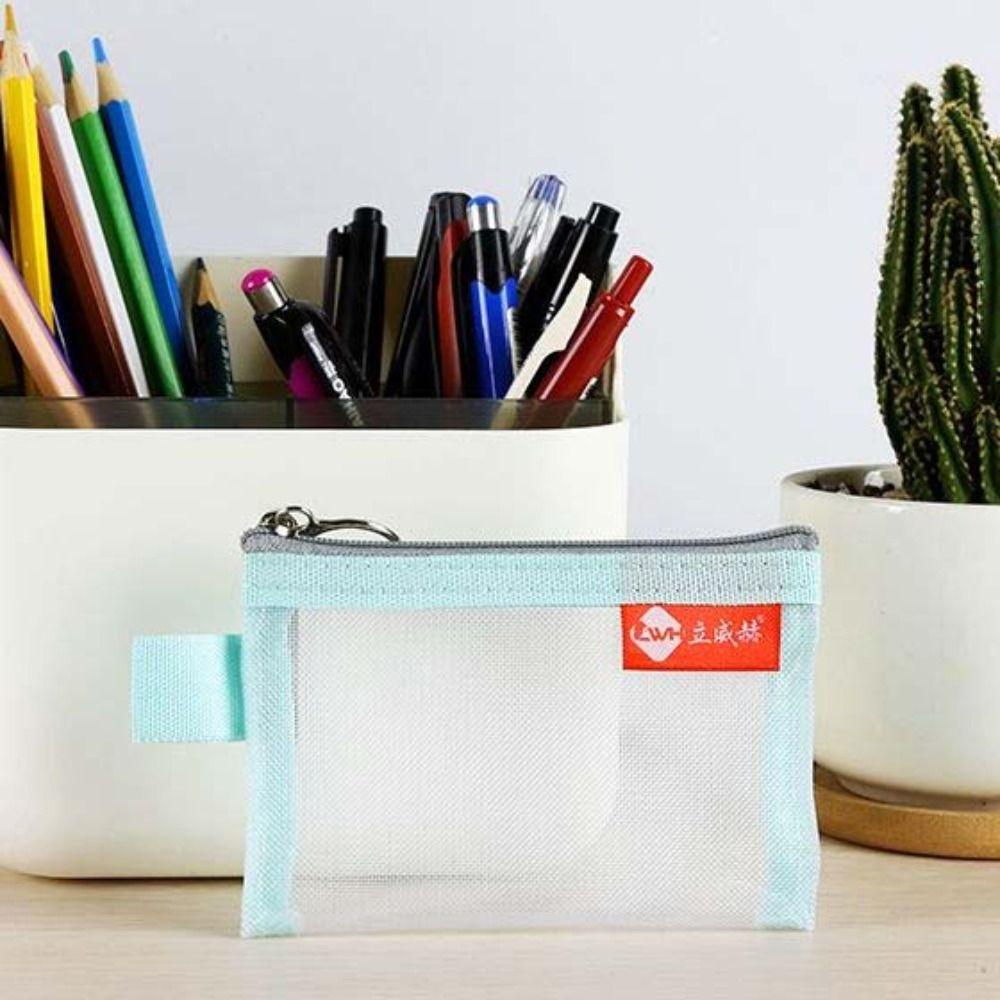 Change Storage Bag Clear Mesh Bag Lipstick Cosmetic Bag Retro Color Card Bag Mini Coin Purse  Girl