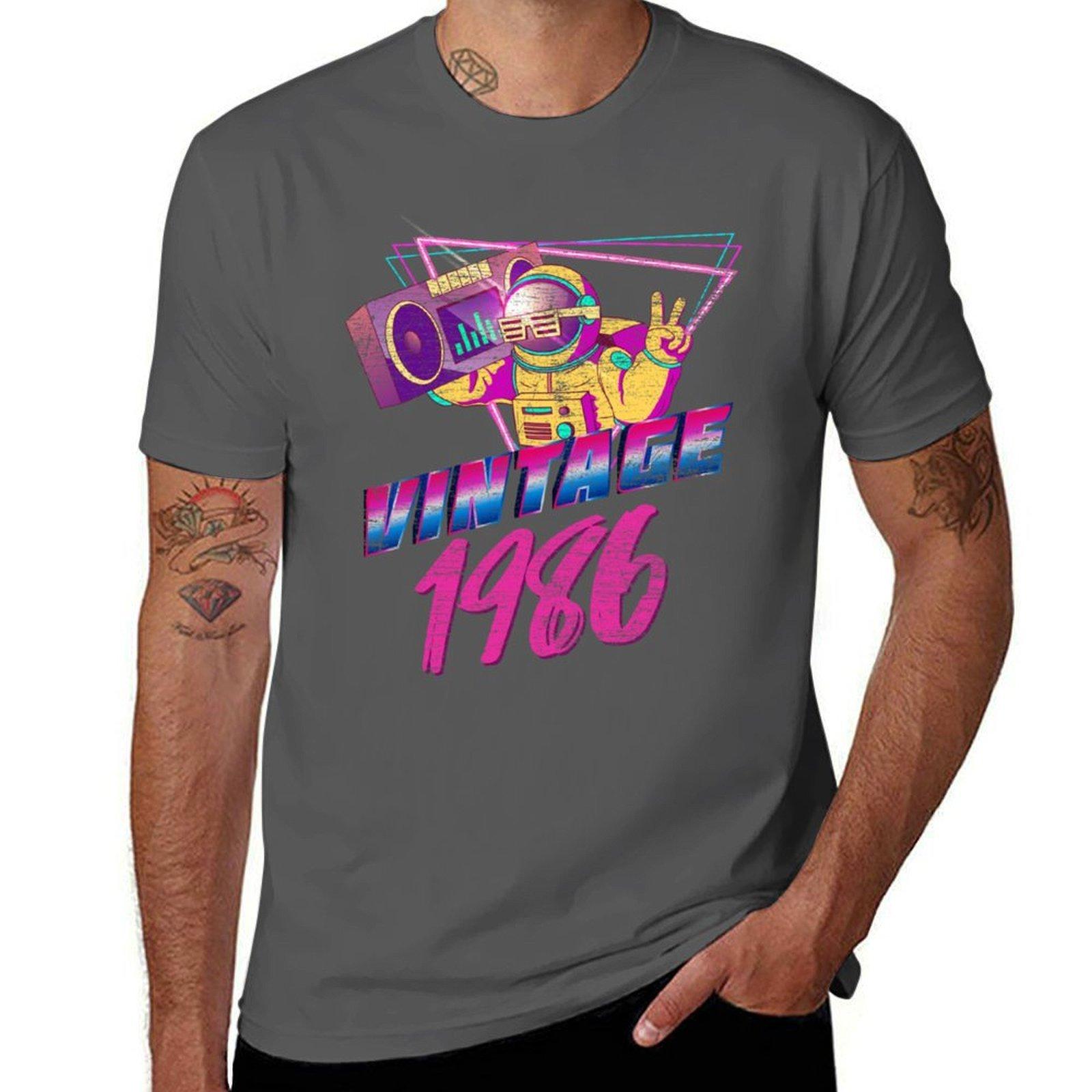 

Birthday Gifts - Vintage 1986 T-Shirt t shirts for man cotton man graphic t shirt T-Shirt 4XL