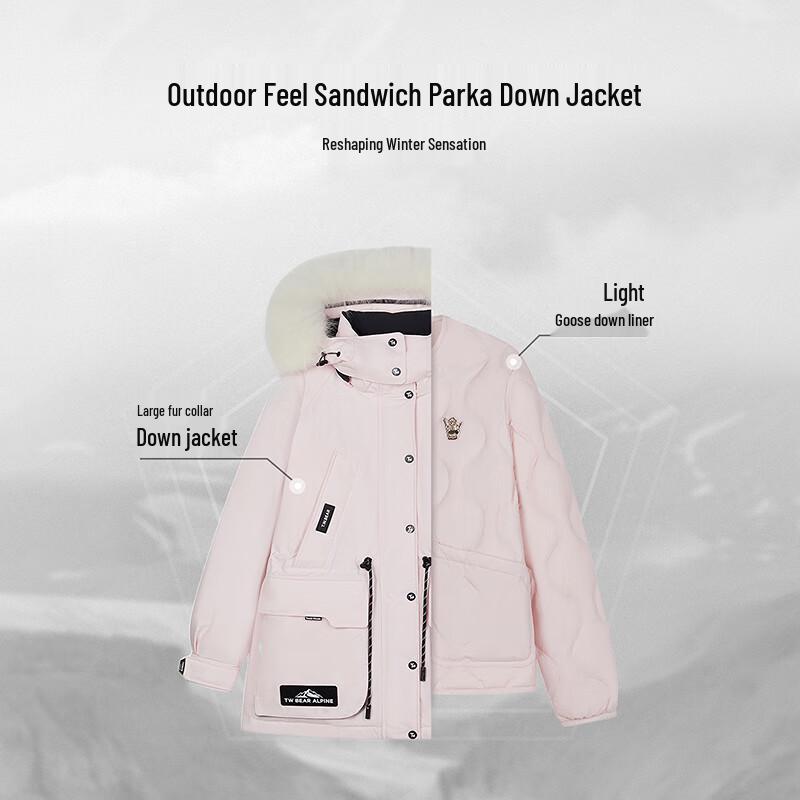 Teenie Weenie Women's Hooded Down Parka 2-in-1 Set