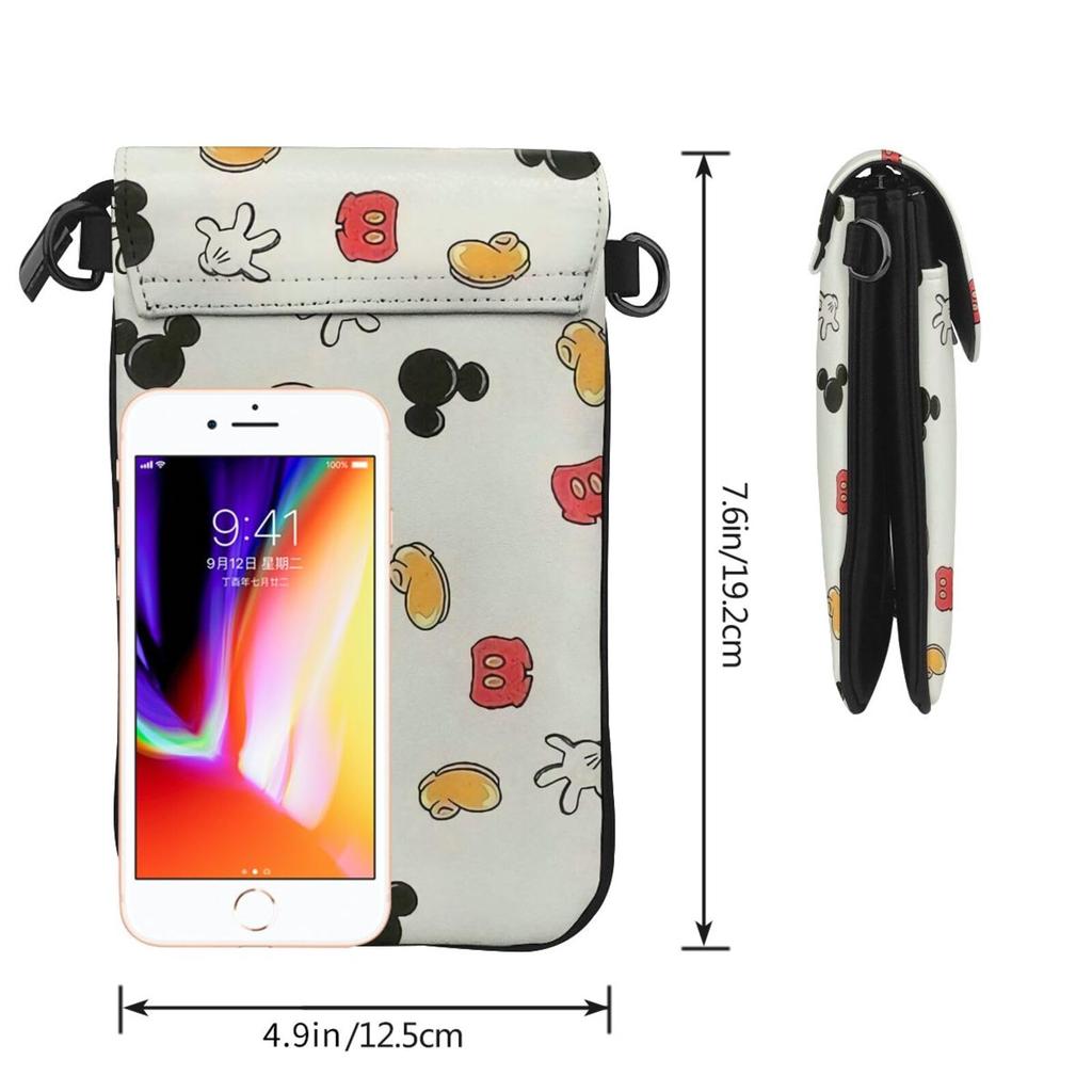DOLLBA Mickey Mouse Shoulder Smartphone Walking Bag for PU Multifunctional Crossbody Small Item Cell Phone Card Shoulder Bag Bag, Pouch, Women,