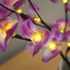 73cm 20 LED Symulowane Lampki Gałązki Orchidei Świąteczne Lampki Wypełniające Wazon Lampki Gałązki na Święta Ślub Dekoracja Pokoju