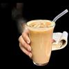 Iced Coffee Glass Cup with Borosilicate Straw