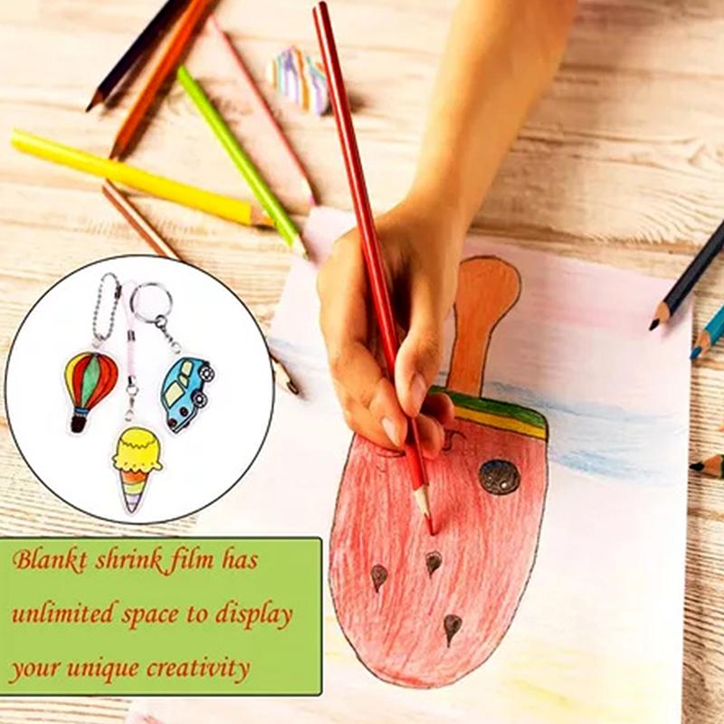 10 Pieces Shrink Plastic Sheets 20X29Cm Sanded Shrink Films Papers For Keychain Making Diy Craft