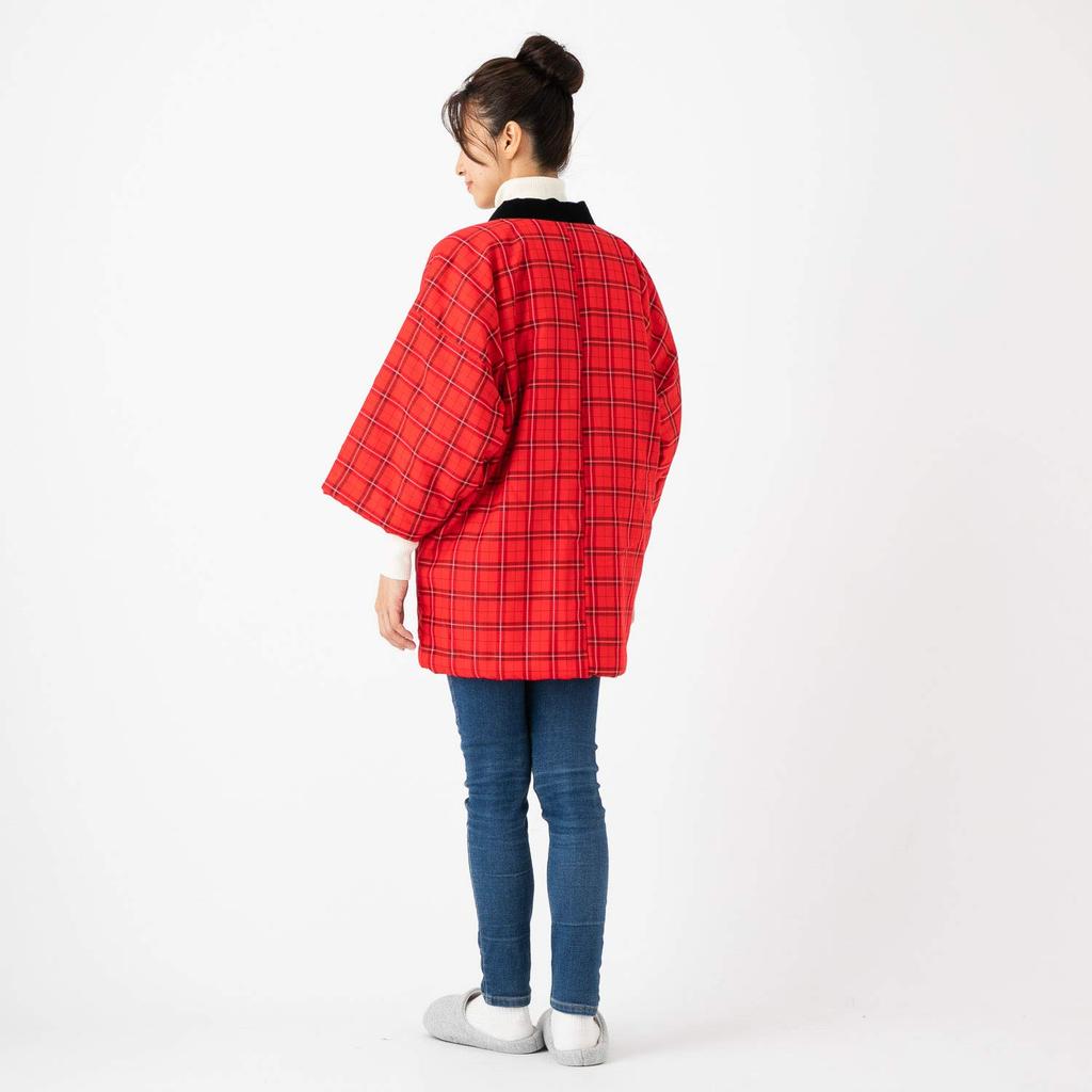 Watano Sato Kurume Handmade Hanten Made in Padded with Cotton (Cotton Village) (Women's), Japan, (95)