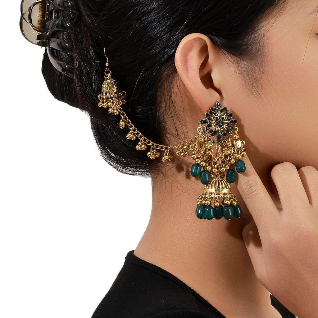 Bohemian Tassel Birdcage Bell Earrings - Retro Fashion with Ethnic Flair