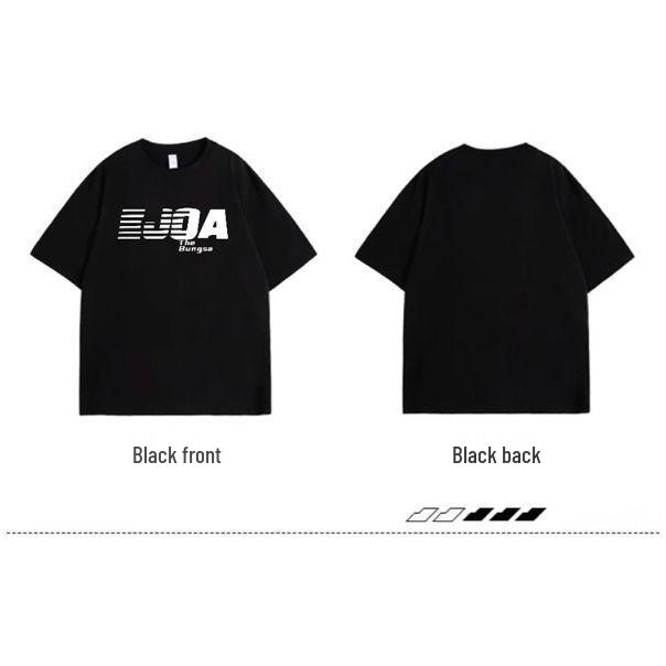 

Women s Trendy 100% Cotton Letter Short Sleeve T-shirt - Loose Design, Round Neck, Versatile Summer Top S (under 95 jin)
