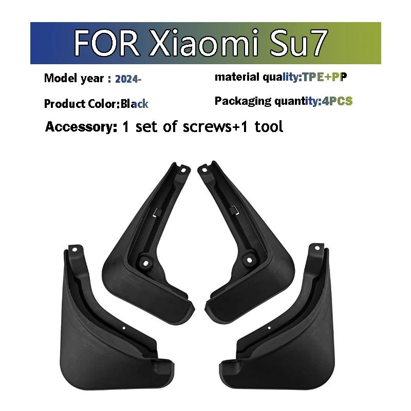 

2024 FOR Xiaomi Su7 Mud Flaps Guard Splash Mudguard Fender Mudflaps Car Accessories Front Rear 4pcs чорний