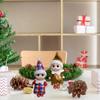 Holiday Baby Elf Miniature Doll with Plaids Accessories For Home Office Christmas Decors Festives Desktop Shelf Display