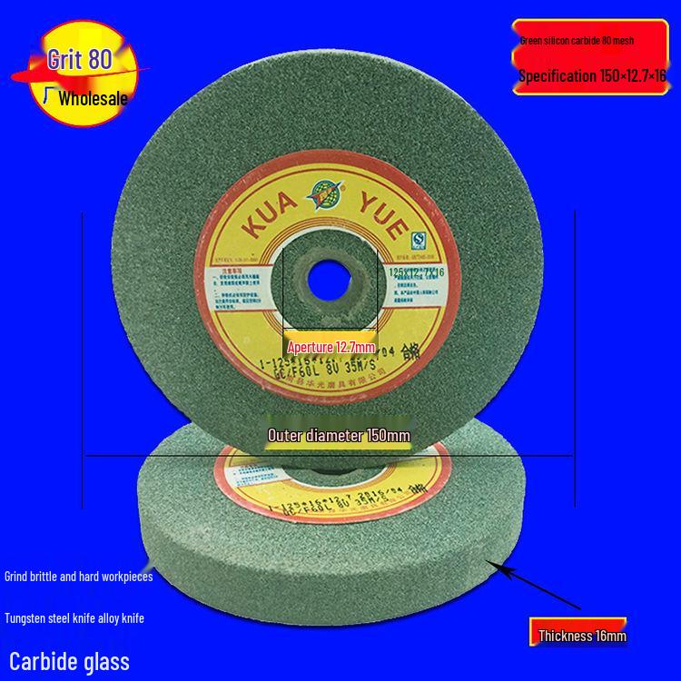 Multi-Material Grinding Wheel: White Corundum, Brown Corundum, Green Silicon Carbide - Perfect for Bench Grinders and Knife Sharpeners