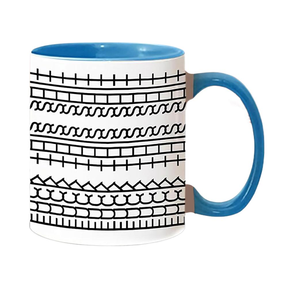 330ML High-end Coffee Mugs Hiddens Message Mug Microwave-Safe Drinkware Ergonomic Handle Ceramic Kitchen Hidden Message Coffee