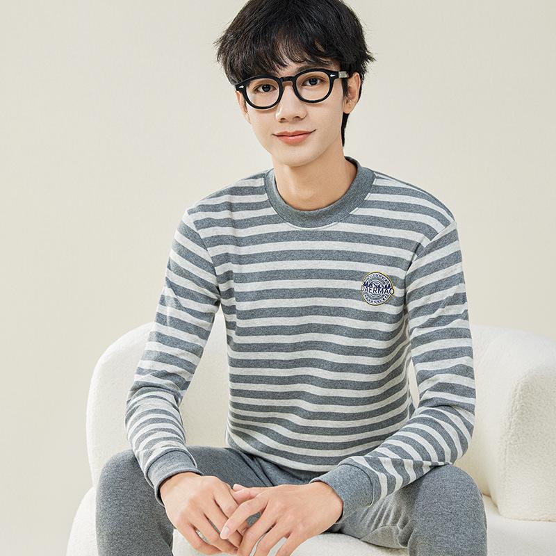 

Мужской подростковый хлопковый теплый свитер в полоску и брюки 170 (52-62 kg)