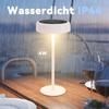 Lampe de table - NETTLIFE - 3600 mAh - Solaire rechargeable - LED blanc chaud - Tactile dimmable - Métal