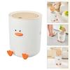 Modern Cartoon Duck Design Trash Can Luxury Gabage Bin For Kitchen Bathroom Office Small Space Use Practical Accessories