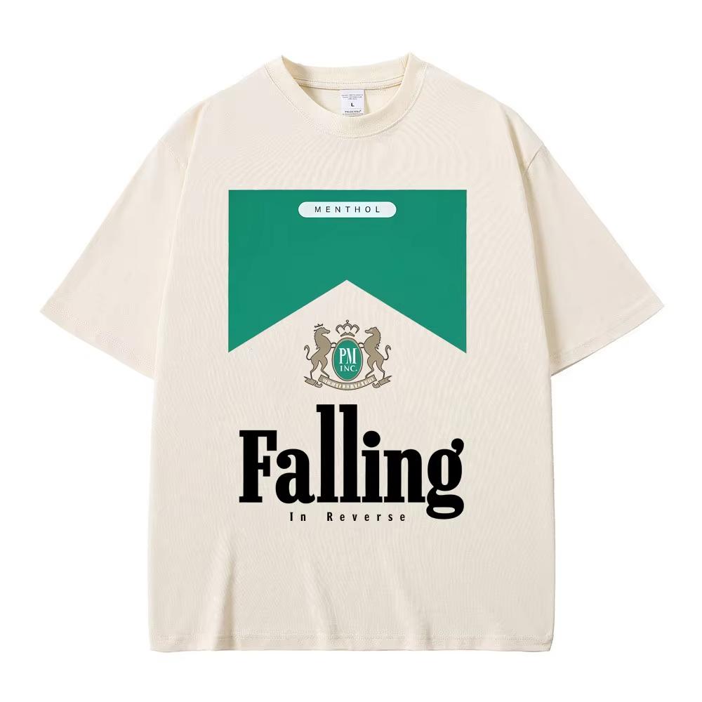 Falling in Reverse Grafik T-Shirt Herren Damen Rock Mode T-Shirt Streetwear Sommer Herren Weiche Baumwolle T-Shirts