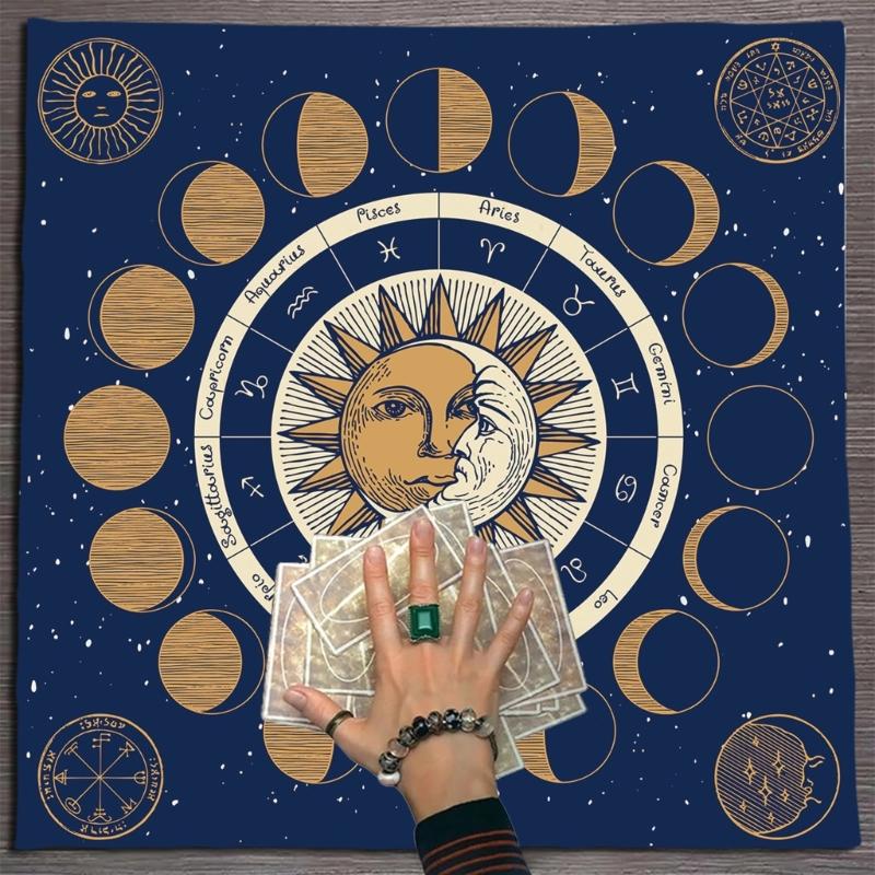 Multifunktionale Tarot-Kartentischabdeckung Altardekorationen Tarot-Tischdecke Pendel Divinationen Altartischdecke