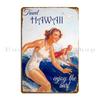 Vintage Travel Poster Hawaii Metal Sign Rusty Bar Designer Cinema Design Tin Sign Poster