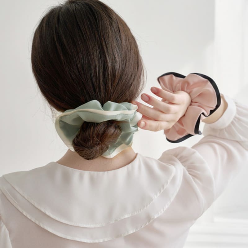 Jean Paul Clarisse Contrast Piping Scrunchie JP-23-247S
