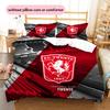 FC Twente Pattern Bedding Quilt Set  Home Decoration  Gift (1 * Duvet Cover + 2 * Pillowcase  Without Core).xwn