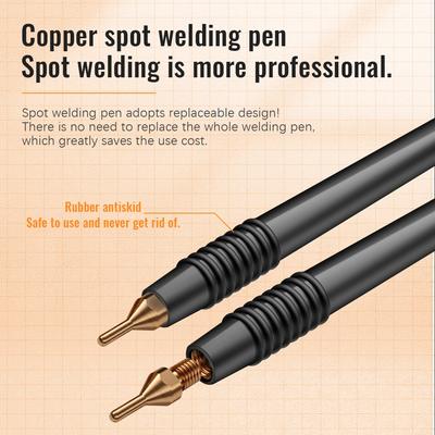 New Professional Dual Pulse Spot Welder Compact with Color LCD Portable Battery Welder USB Charging Adjustable Copper Pen Tips