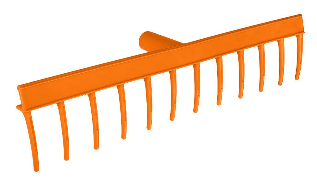 Universal straight rake, 12 tines, plastic