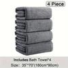 4pcs Oversized Bath Towels Set Ultra Soft Microfiber Comfortable Good Absorbency Multi-functional Use Suitable for Family Hotels