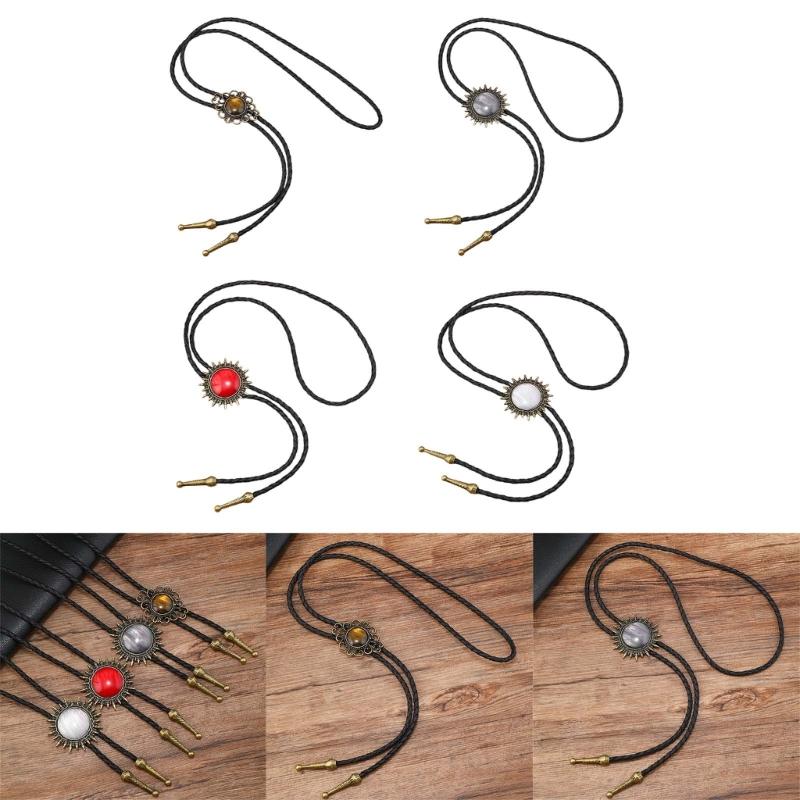 Bolo Tie for Male Teens Cowboy Western Cowgirl Sweater Shirt Decors Necktie