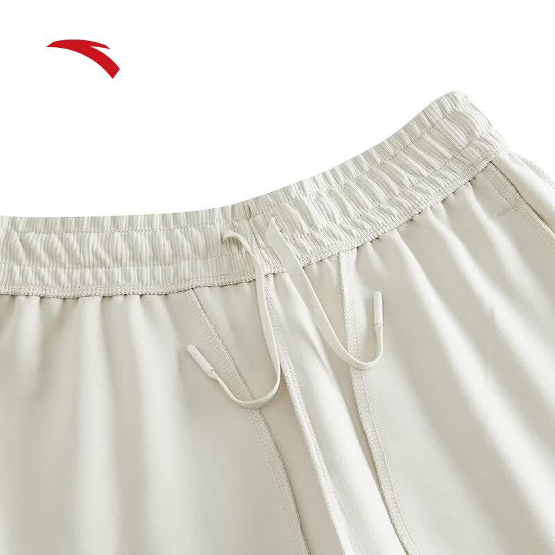 Anta Women's Corduroy Wide-Leg Straight Casual Pants