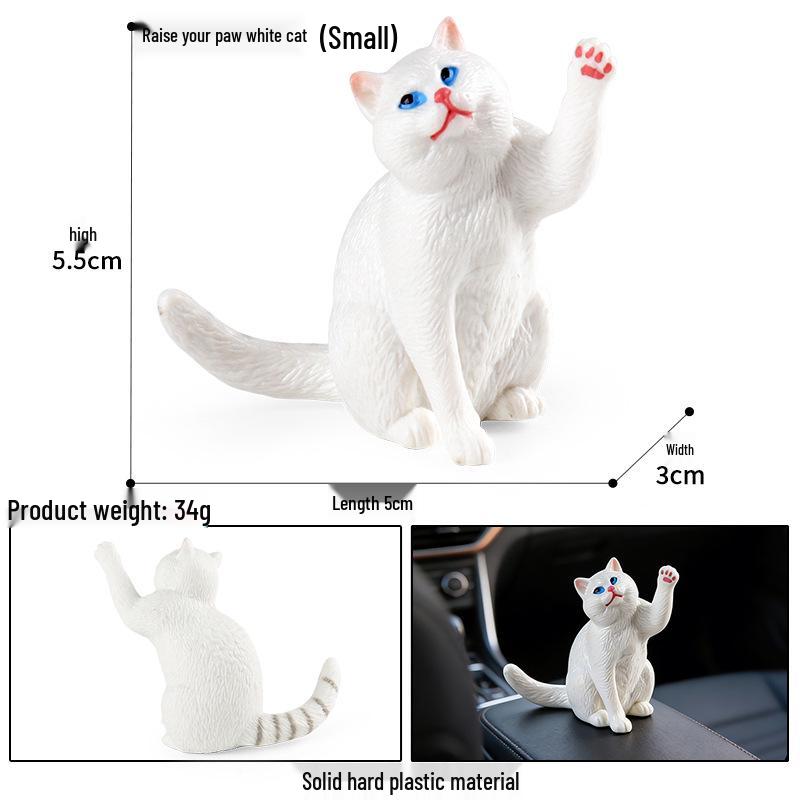 Realistic Persian Cat Plush Toy - Short-Haired Country Cat Model Ornament