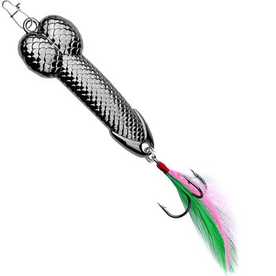 Aparejos de pesca con gancho de pluma, cuchara de pescado oscilante de Metal duro