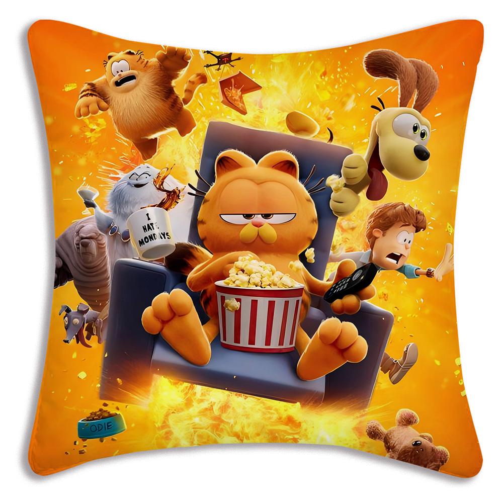 Cute Cartoon Garfields Pillow Covers Cartoon Sofa Decorative Home Double-sided Printing Short Plush Cute Cushion Cover