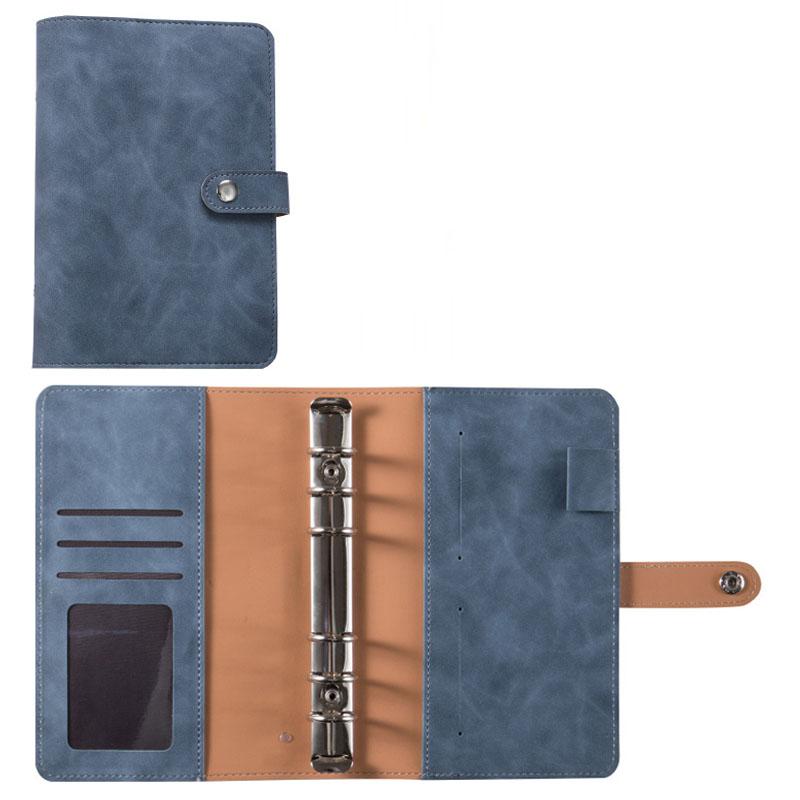A6 Budget Binder with Cash Envelope Savings Book Budget Planner PU Leather Laptop Binder with Binder Pocket Cash Fill Folder