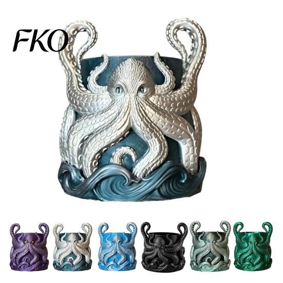 Decorative Flowerpot for Garden 3D Printed Octopus Planter with Tray, Creative Succulents Flower Pot, Weather-Resistant Crack-resistant Plant