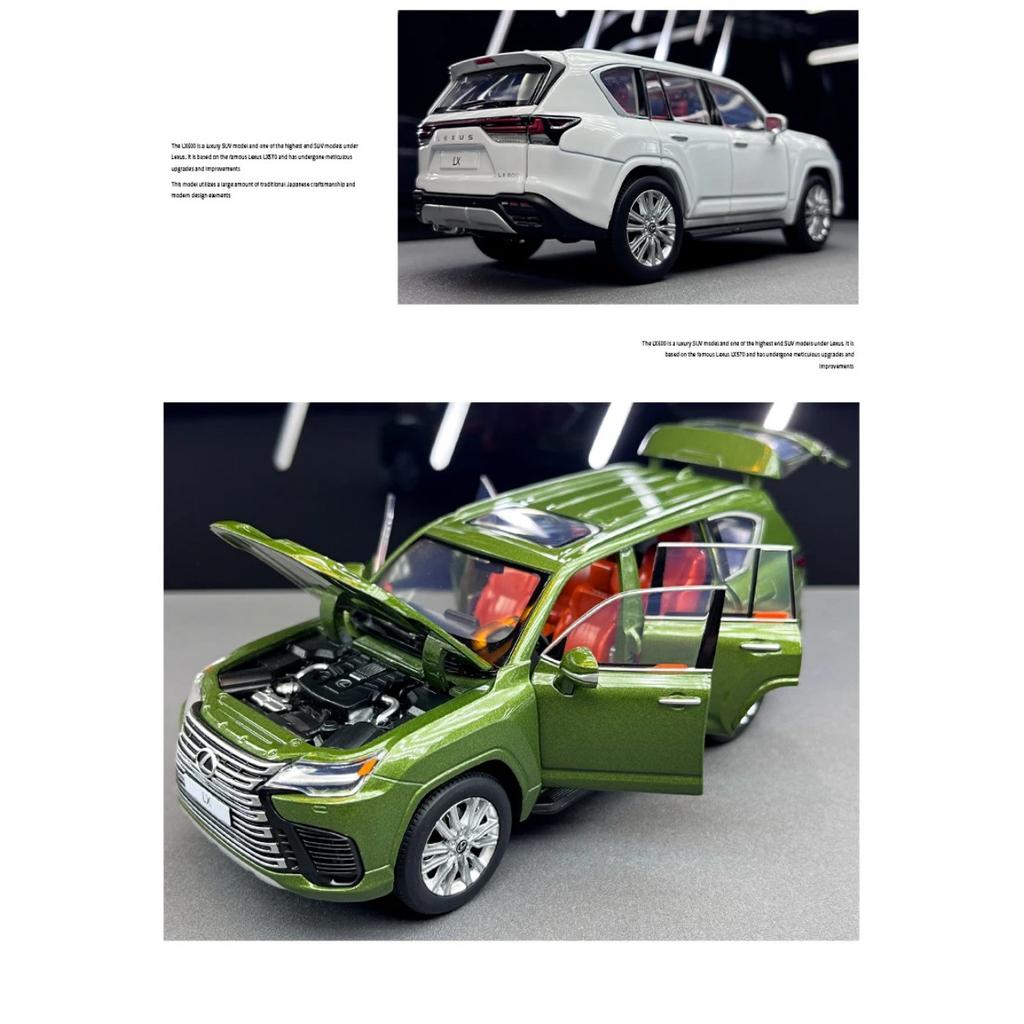 New 1/32 Lexus LX600 SUV Alloy Luxy Car Model Diecasts Metal Off-road Vehicles Car Model High Simulation with Light Childrens Toy Gift
