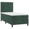 3143010 vidaXL Lit à sommier tapissier avec matelas Vert foncé 100x200 cm