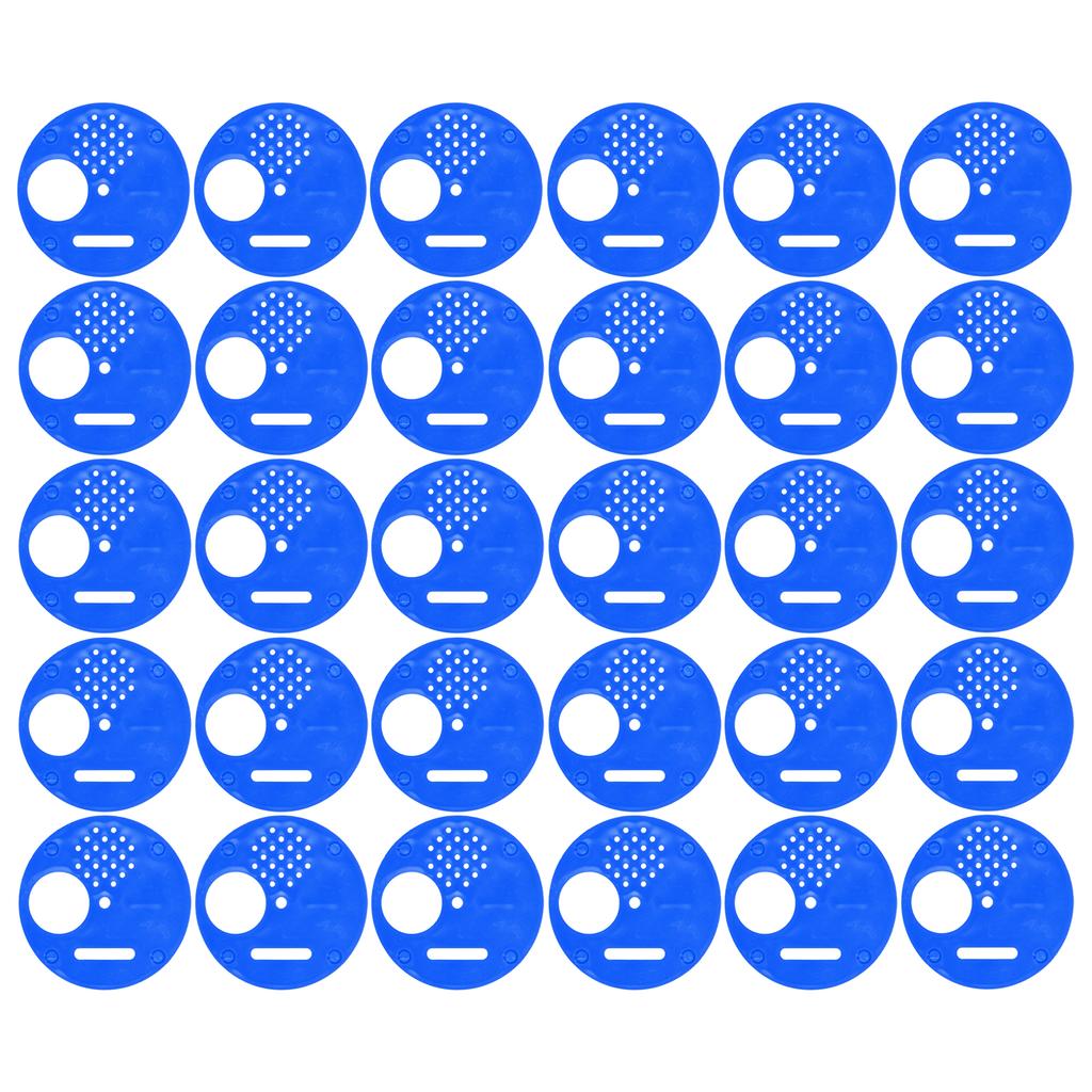 30 Stück Bienenstock Tür Eingangsscheibe Kunststoff Rund Ausstieg Belüftungstor Imkerei Zubehör Blau