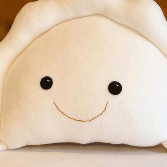 Dumpling Shape Plush Toy Cute Decorative Pillow Soft Stuffed Doll High-Elastic PP Cotton Toy Small Plush Cushion for Kids