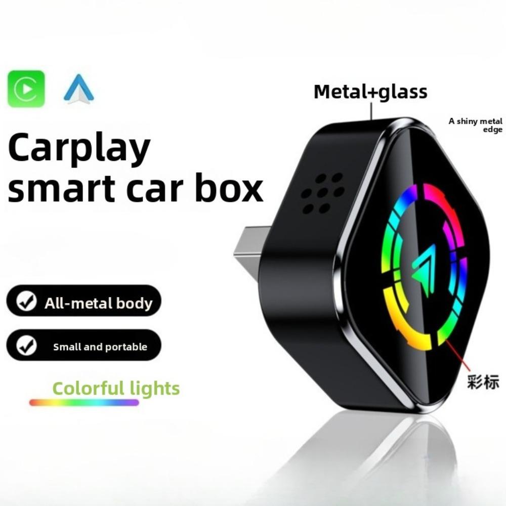 Wireless CarPlay Adapter Short Design Smart Android Auto CarPlay Box for Seamless Connectivity