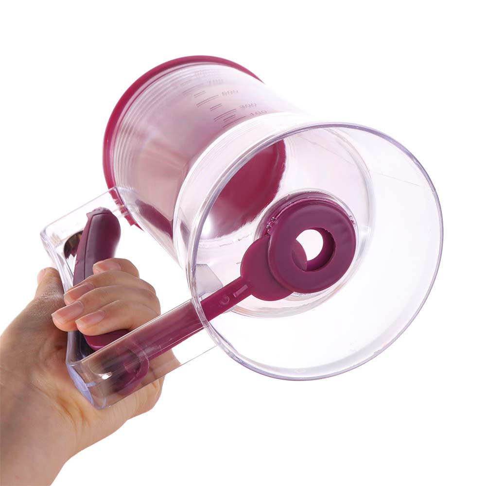 Hand-Held Pancake Batter Dispenser Scaled Batter Funnel BPA Free Crepes Batter Separator  Cream